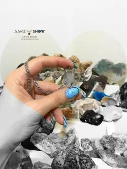 گردنبند سنگ کوارتز ویژه نمونه زیبا و معدنی A720 راف | سنگشو