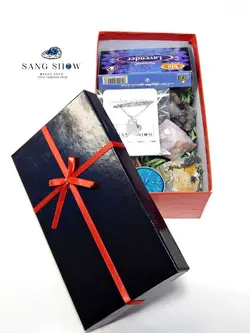 پک هدیه بهمن ماه سنگهای اصل و معدنی بهمراه آویز کریستال کوارتز PACKBM4