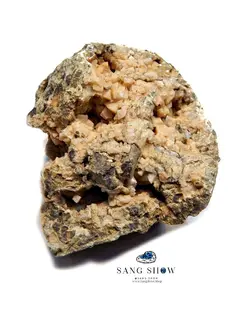 هیولاندیت کوبیک نارنجی پر بلور نمونه کلکسیونی و ارزشمند S999