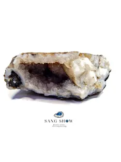 ژئود کریستال کوارتز استثنایی با همرشدی سلنایت S993 راف|سنگشو