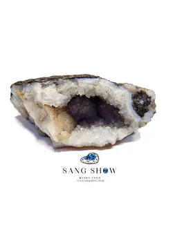 ژئود کریستال کوارتز استثنایی با همرشدی سلنایت S993 راف|سنگشو