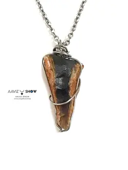 گردنبند عقیق خرمایی استثنایی و اصل و معدنی نمونه ویژه A735