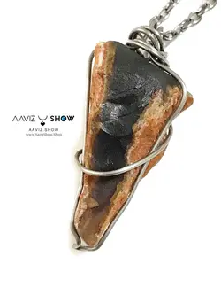 گردنبند عقیق خرمایی استثنایی و اصل و معدنی نمونه ویژه A735