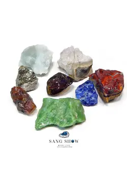 مجموعه سنگ 7 چاکرا استثنایی و ویژه از 8 سنگ اصل و معدنی Pack33