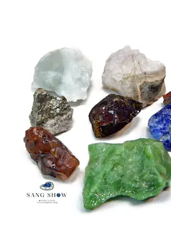 مجموعه سنگ 7 چاکرا استثنایی و ویژه از 8 سنگ اصل و معدنی Pack33