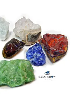 مجموعه سنگ 7 چاکرا استثنایی و ویژه از 8 سنگ اصل و معدنی Pack33