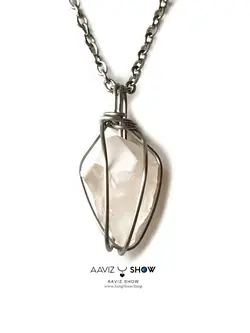 تهیه و خرید آویز کوارتز راف سنگ قدرت A772 راف | سنگشو