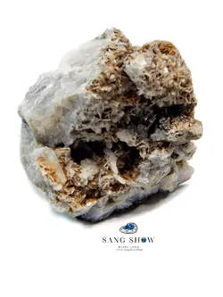 استیلبیت پر بلور و تجمعی نمونه استثنایی و اصل و معدنی با درون رشدی سلنایت S1027