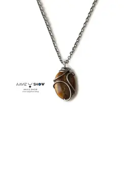 خرید آویز سنگ چشم ببر معدنی با شاین استثنایی A816 سنگشو