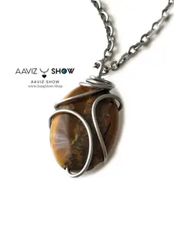خرید آویز سنگ چشم ببر معدنی با شاین استثنایی A816 سنگشو
