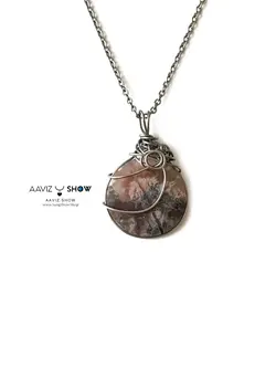 خرید گردنبند عقیق شجر زیبا نمونه اصل و معدنی A828 راف|سنگشو