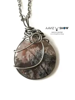 خرید گردنبند عقیق شجر زیبا نمونه اصل و معدنی A828 راف|سنگشو