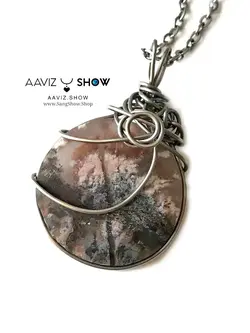 خرید گردنبند عقیق شجر زیبا نمونه اصل و معدنی A828 راف|سنگشو