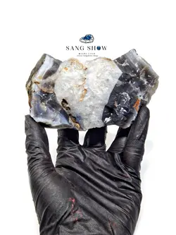 ژئود کوارتز در اعماق عقیق کبود کلاس جهانی و اصل و معدنی S1086