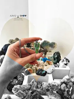 گردنبند اونتورین نمونه راف و معدنی انحصاری سنگشو A905 سنگشو