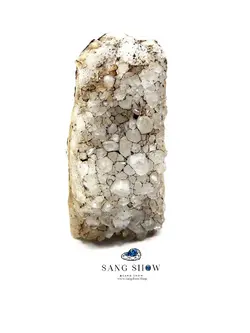 کریستال کوارتز تمام بلور روی بستر سنگ S1153راف | سنگشو