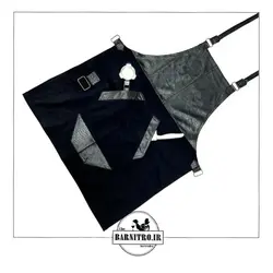 پیشبند پارچه و چرم باریستا (اپرون)