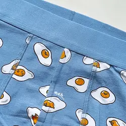 شورت مردانه پادار H&M اورجینال طرح نیمرو زمینه آبی