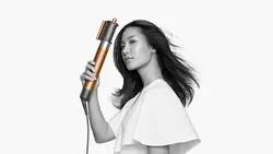 سشوار دایسون مدل         Dyson HS05 Air Wrap Copper Nickel long barrel