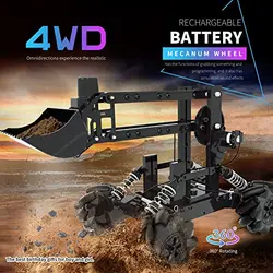 کیت بازوی ربات و بیل مکانیکی کنترل از راه دور VANLINNY، کیت های علمی 3 در 1 با ماشین رباتیک 4-DOF، اسباب بازی برنامه نویسی الکترونیکی برای کودکان بالای 8 سال، علاقه STEM را به علم ترویج می کند، هدایای تولد برای پسر/دختر