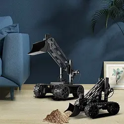 کیت های ربات VANLINNY، بیل مکانیکی کنترل از راه دور و بازوی RC، کیت های علمی مسیر 2 در 1، اسباب بازی DIY برنامه نویسی الکترونیکی برای کودکان 8 تا 12 ساله، علاقه کودکان را به STEM، برای پسران/دخترها