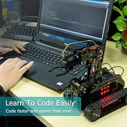 کیت مدل ربات هوشمند WiFi WiFi Gewbot برای Raspberry Pi 4/3 B+/B با بازوی رباتیک 4-DOF OpenCV Target Video Rasptank با PDF