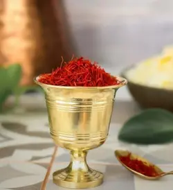 هاون زعفران  برنجی طرح جام 2 