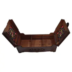 جعبه زعفران چوبی دو درب مدل صدف