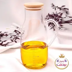 روغن ریز یا آبلیمو خوری پیرکس  با درب بامبو حجم 1000 سی سی