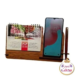 تقویم  رومیزی ام دی اف  جا موبایل  و خودکار کد03 