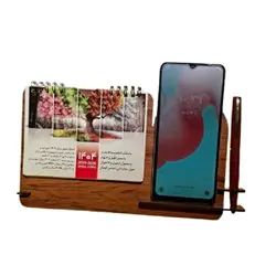 تقویم  رومیزی ام دی اف  جا موبایل  و خودکار کد03 