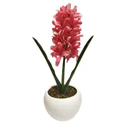 گلدان به همراه گل مصنوعی مدل سنبل توپی کد 21912