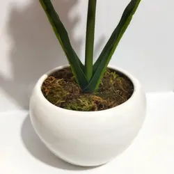 گلدان به همراه گل مصنوعی مدل سنبل توپی کد 21912