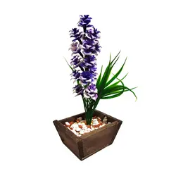 مشخصات، قیمت و خرید گلدان چوبی به همراه گل مصنوعی مدل سنبل کد 161 | دارلین