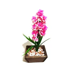 مشخصات، قیمت و خرید گلدان چوبی به همراه گل مصنوعی مدل سنبل کد 160 | دارلین