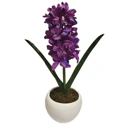 مشخصات، قیمت و خرید گلدان به همراه گل مصنوعی مدل سنبل توپی کد 21913 | دارلین