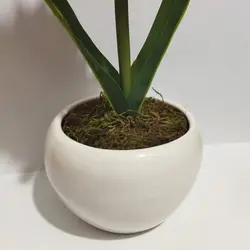 مشخصات، قیمت و خرید گلدان به همراه گل مصنوعی مدل سنبل توپی کد 21913 | دارلین