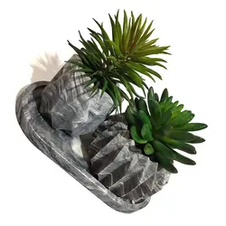 مشخصات، قیمت و خرید گلدان به همراه کاکتوس مصنوعی کد 21405 مجموعه 2 عددی بتنی | دارلین