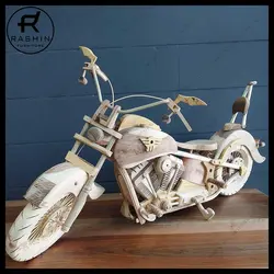 ماکت موتور چوبی هارلی - دست ساز - مبلمان راشین