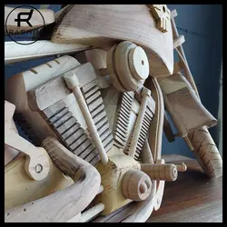 ماکت موتور چوبی هارلی - دست ساز - مبلمان راشین