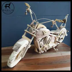 ماکت موتور چوبی هارلی - دست ساز - مبلمان راشین