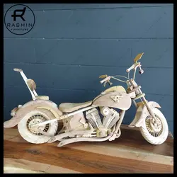 ماکت موتور چوبی هارلی - دست ساز - مبلمان راشین
