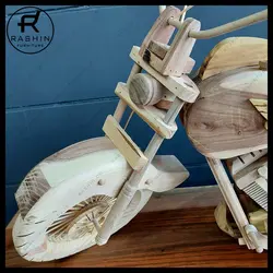 ماکت موتور چوبی هارلی - دست ساز - مبلمان راشین