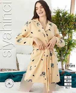 تن پوش حوله ای زنانه رنگ کرم سیر کد 77311 - فروشگاه پاموک