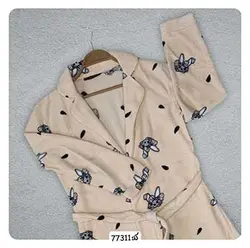 تن پوش حوله ای زنانه رنگ کرم سیر کد 77311 - فروشگاه پاموک