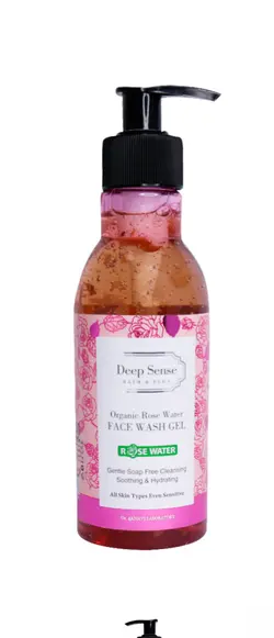ژل شستشوی گلاب پوست حساس دیپ سنس
