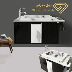 روشویی کمد دار کلکته سفید مشکی