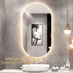 آینه بک لایت کپسولی با تاچ لمسی