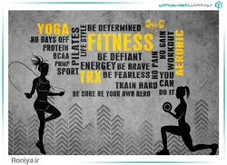 پوستر دیواری باشگاه بدنسازی کد Z436 - رونیا
