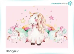 پوستر اتاق کودک یونی کورن CN-0252 - رونیا